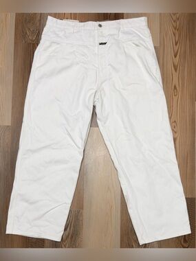 Vintage Marithe Francois Girbaud White Cropped Pants Mens Size 38 Baggy Y2K